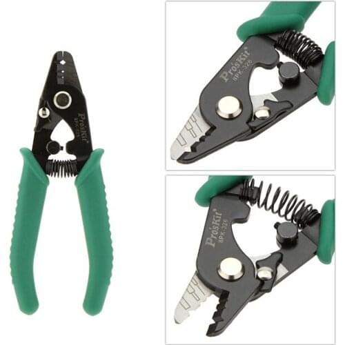 Proskit 8PK-326 clamp Fiber stripping pliers 8PK-326 Tri-Hole Fiber Optic Stripper 8PK-326 FTTH FIber Wire stripper