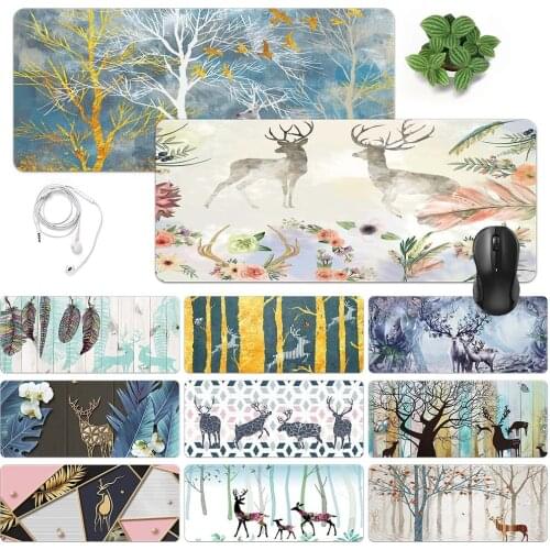 Computer Mouse Pad Gaming Mouse Pad Large Mouse Pad Gamer 80x30cm 60x60cm PU Leather PC Desk Mat Keyboard Pad