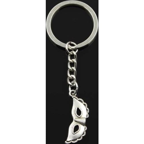 Fashion Party Mask Masquerade Mardi Gras 31x12mm Pendant 30mm Key Chain Bronze Silver Color Men Gift Keychain Dropshipping
