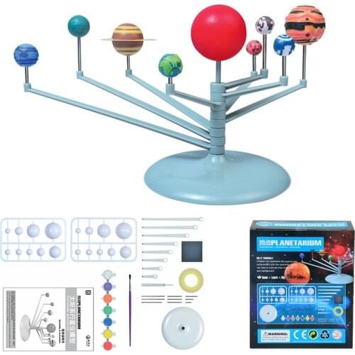 2017 New DIY Toys Puzzle Assemble The Solar System Planets Nine Planetary Models Science Education For Children Design