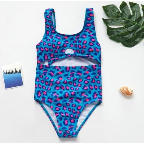 9-14Y Teenager Girls Swimsuit High quality one piece Girls Swimwear Leopard style Children swimwear Kids Swimwear with Pad-ST209