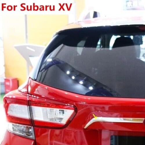 The new Fit For Subaru Impreza XV 5-door Hatchback 2017 2018 ABS Chrome Rear Trunk Lid Cover Trim Accessories Exterior 2pcs