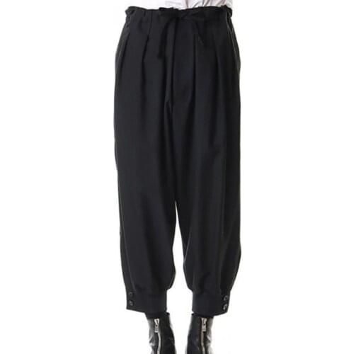 Custom Plus Size The new handsome young men slacks are versatile personalized bloomers loose haren trousers
