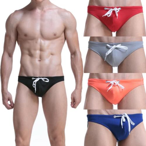 New Mens Briefs Swimwear Beach Drawstring Shorts Swim Trunks Thongs Underwear