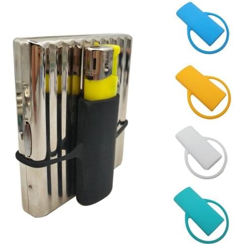 New Silicone Gas Lighter Sleeve Cover Safe Stash Clip Holder Holder Lighter Secure KeyChain N8V0