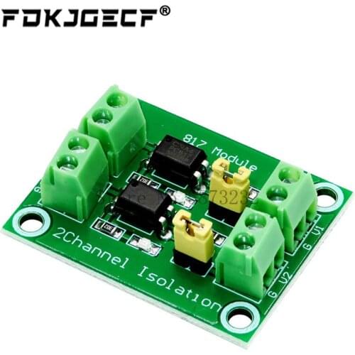 PC817 2Way 2 Channel Optocoupler Isolation Board Voltage Converter Adapter Module 3.6-30V Driver Photoelectric Isolated Module