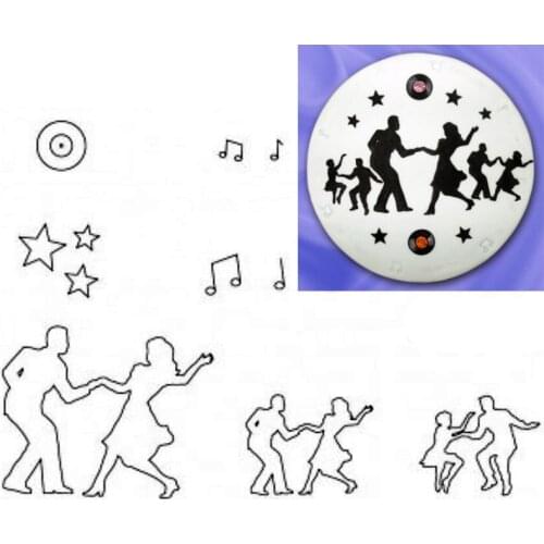 Plastic Black Cookie Cutter Dancing Party Theme Cookie Tools Biscuit Molds fondant Mould Kitchen Pastry Tool Baking Accessories