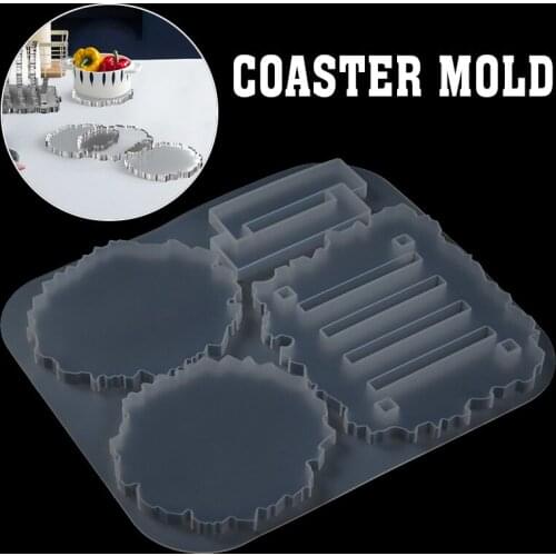 Coaster Mat Storage Holder Silicone Mold DIY Resin Soft Craft Tray Coaster Mold Epoxy Resin Home Decoration Handmade Molds