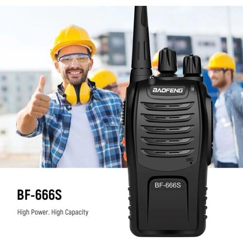 Baofeng BF-666S Walkie Talkie Portable Radio 16CH UHF 400-470MHz 2800mAh battery BF666S 5W Comunicador Transmitter Transceiver
