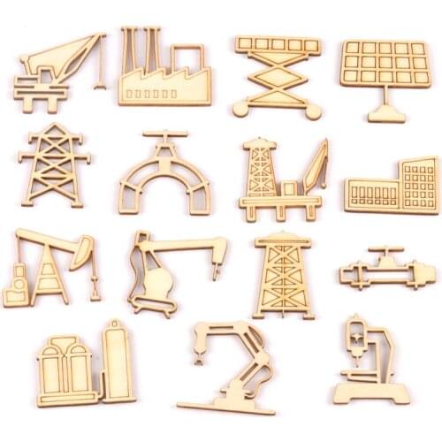 Industrial Equipment Mixed Shape Natural Wood Slices For DIY Crafts Scrapbooking Home Decor Wooden Ornaments10pcs 43-45mm m2162