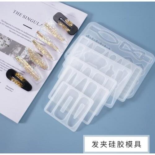 Transparent silicone mold resin decoration craft DIY hairpin silicone mold hairpins Mold For DIY Fashion Jewelry