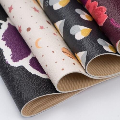 Pvc Pure Glue Leather Printed Faux Leather Wallet Handbag Sofa Shoe Bag Fabric Fabrics for Sewing Fabric Decoration