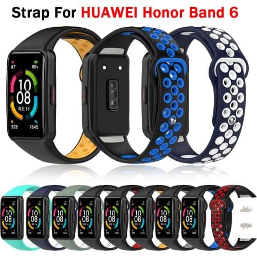 For Huawei Band 6 Strap Breathable Sport Replacement Strap Smart Watchband Bracelet for huawei band 6/honor band 6 Watch Strap