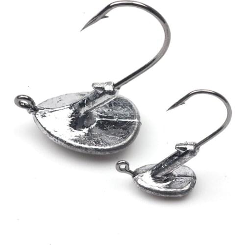 Rompin 5pcs/bag Tumbler Lead Jig Head Fishing Hook Set Barbed Fishhook 3.5g 5g 7g 10g 14g For Soft Lure Carp Fishing Hook Tackle