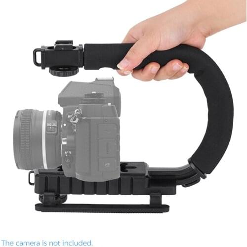DV Hand Held U-Shaped Portable photography Camera Holder flash bracket Shooting Video Stabilizer Handheld Stabilizing for SLR DV