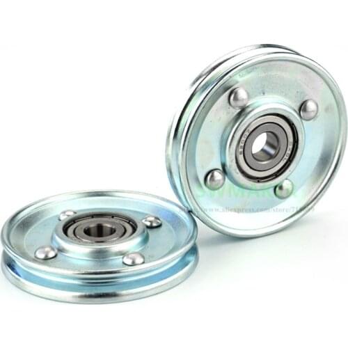 SWMAKER 1pcs U 10*66*11mm 66mm elevator door metal hanging wheel, groove V slot U roller, wire rope wheel, 6200 bearing