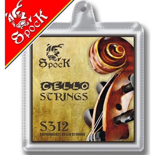 Spock S312 Nickel Silver Cello Strings Steel Core fit for 3/4 4/4 Cello Nickel Silver Wound