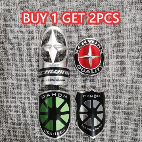 2pcs Bike Head Badge Aluminum Decals Stickers For MTB BMX Folding Bicycle Front Frame Cycling Accessories emblem