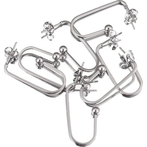 10pcs Lot Silver Stainless Steel Hypoallergenic Earrings Hooks Diy Earring for Women Jewelry Making Supplies Wholesale Items