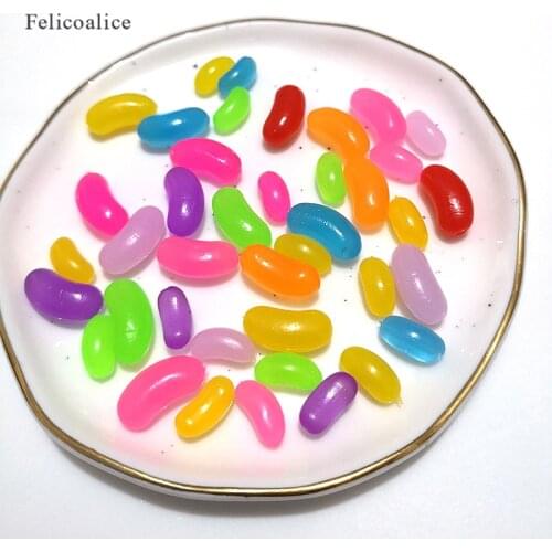 20pcs Soft Rubber Simulation Candy Miniature Resin Cabochon Kawaii Fake Food DIY Phone Case Decoration Scrapbooking Craft Supply