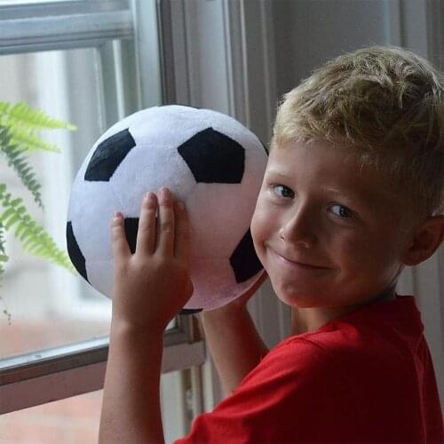 8/12inch Plush Soccer Sports Ball Plush Football Throw Pillow Stuffed Soft Plush Toy For Toddler Baby Boys Kids Funny Gift