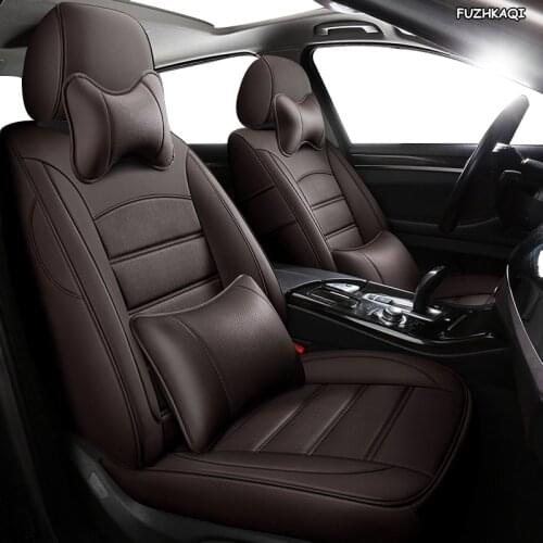 FUZHKAQI Custom Leather car seat cover For JEEP Compass Wrangler Patriot Cherokee Grand Cherokee Commander Renegade car sears