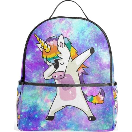 ALAZA 3D Cartoon Children School Backpack Rainbow Unicorn Kids Toddler Backpack for Baby Girls Boys Kindergarten Kids School Bag