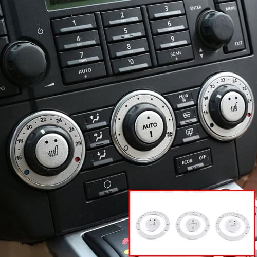 For 2007-2015 Land Rover Freelander 2 Central Control Temperature Display Decorative Frame Patch Silver Car Accessories Interior