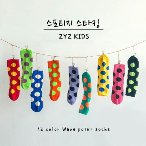 Kids Toddler Candy Colors Dots Socks For Boys Girls Contrast color Polka Dot Socks Thicken Children Sock Sox For 1-8Y socks
