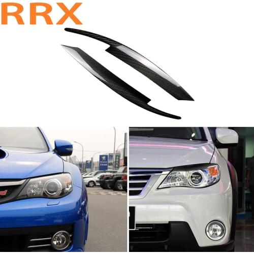 For Subaru Impreza WRX 10th STI 2008-2011 Carbon Fiber Eyebrow Eyelid Car Headlight Eyebrows Stickers Car Styling Trim Cover