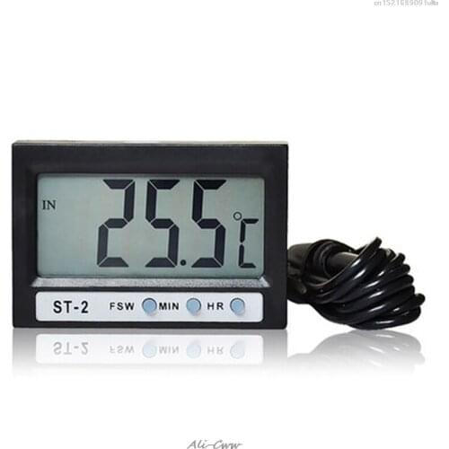 2018 In Out LCD Dual-Way Digital Car Thermometer & Clock ST2