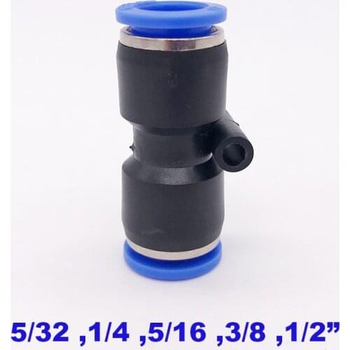 Straight one touch plastic pneumatic hose fitting 1/8 5/32 1/4 5/16 3/8 1/2 inch quick pipe joint PU air tube union connector