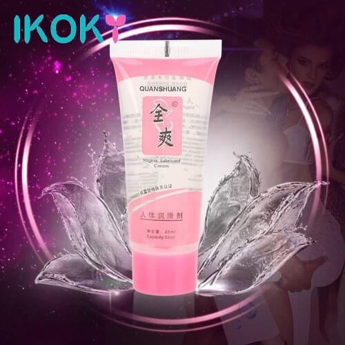 IKOKY Lubricating Gel Sex Products Lubricant Adult Vagina Tighten Gel Anesthesia Anti-Pain Professional Sex Lubricant 25ML