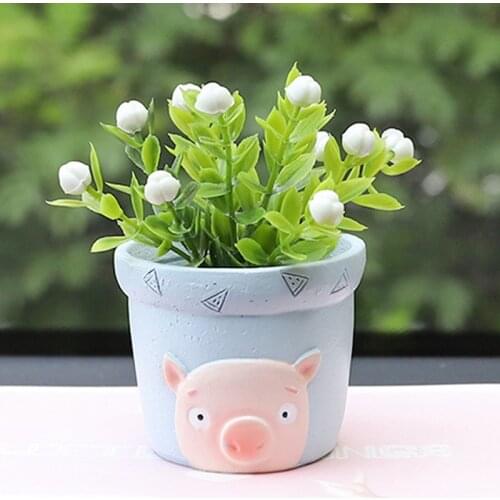 Resin Cute Flower Pot Storage Container Plant Flowerpot Window Box Vase Garden Home Decoration Mini Craft Indoor Planter