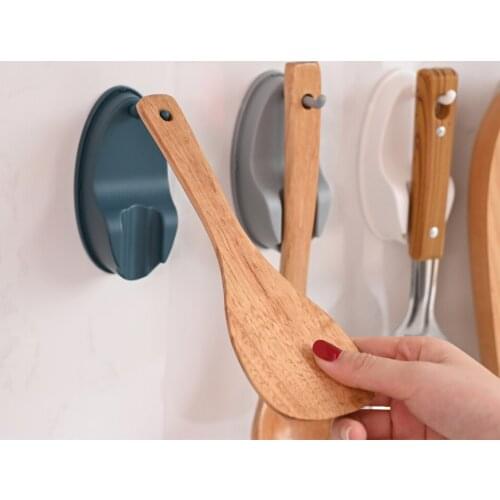 Kitchen Accessories Paste Hook Free Punch Wall-Mounted Kitchen Rack Storage Suction Cup Wall Storage Rack Kitchen Bathroom