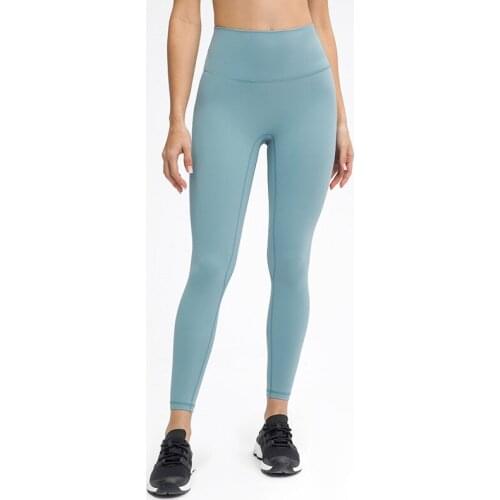 Real High Rise Workout Sport Yoga Pants NO FRONT SEAM Legging Women Naked Feel Gym Fitness Leggings