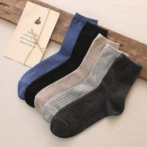 Men Socks Breathable Spring Winter Autumn for Male US size(7-11.5) Mens Cotton Socks Plus Size Black Business Chaussettes 3#wz