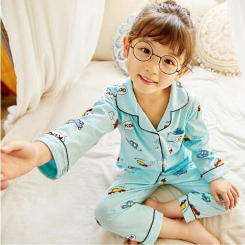 2021 New Boys Sleepwear Baby Girl Autumn Cotton Sets Children Homewear Pajamas Suits for Kids Pyjamas Nightwear Clothes