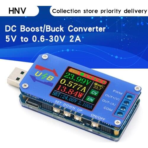 DC DC Boost/Buck Converter CC CV Power Module 5V TO 0.6-30V 2A Adjustable Regulated power supply Voltage Current capacity Meter