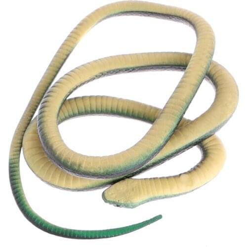 130cm Realistic Plastic Tricky Toy Fake Snakes Garden Props Joke Prank Halloween BX0D