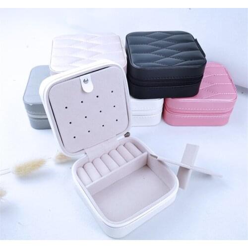 European style jewelry box large capacity earrings bracelet necklace ring travel mini jewelry storage box waterproof pu
