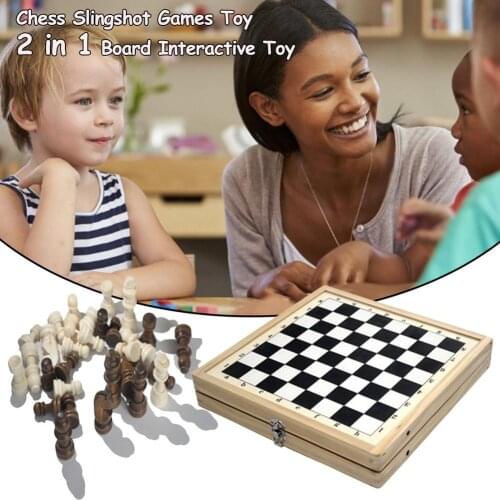 Chess Folding Pinches Desktop Interactive Battle Ejection Chess Slingshot Games Toy 2 In 1 Board Interactive Toy Childs Gift