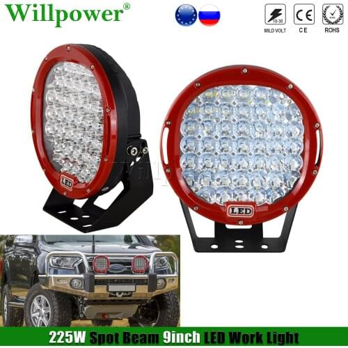Offroad 9" Round Headlight LED Work Light For Jeep Wrangler JK 4x4 Truck SUV Pickup Front Bumper Driving Lamp LED Spotlights