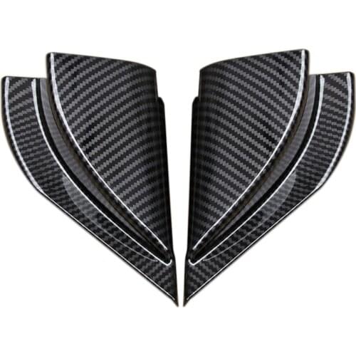 Carbon Fiber Look Overlay for Mitsubishi Eclipse Cross 2018 2019 Interior Cover Car Door Window A-Pillar Cover Trims