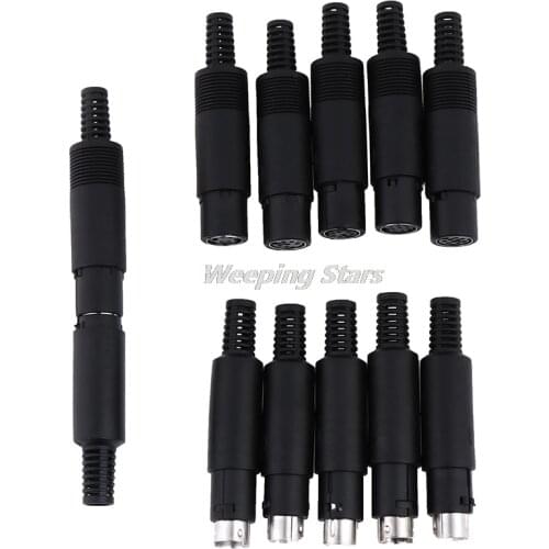 1Pc Mini DIN Plug Socket Connector Adapter 3/4/5/6/7/8 PIN Chassis Cable Mount Male Female