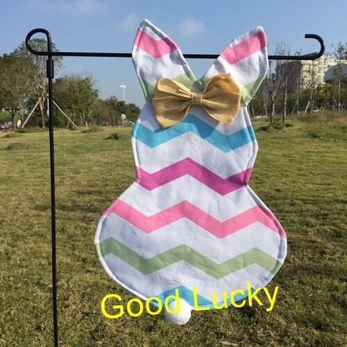 200pcs/lot drop shipping personalized Chevron Bunny Tail Easter Garden Flags 2019 factory wholesale easter chevron yard flags