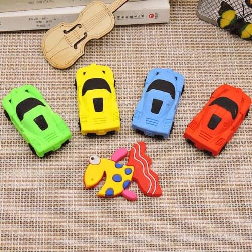 Jonvon Satone 30 Pcs Removable Eraser Cartoon Car Rubber Creative Childrens Gifts School Supplies Erasers For Kids Stationery
