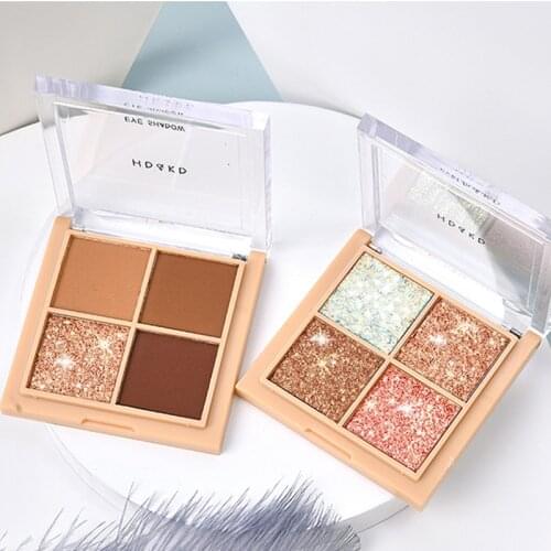 4 Colors Eyeshadow Palette Beauty Makeup Matte Shimmers Glitter Eye Shadow Cosmetic Makeup Maquillaje
