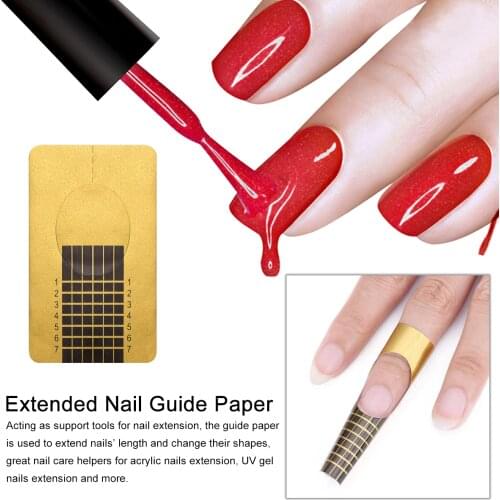Hot Sale 500PCS/Set French Nail Form Tips Gold Nail Extension Art Tools For Nails Gel Extension Sticker Acrylic Manicure Tip