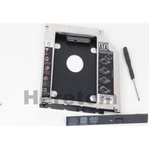 Heretom Aluminum 2nd HDD Caddy 9.5mm SATA 3.0 SSD CD DVD Case Enclosure caddy for Macbook Mac Pro 13" 15" 17" Optical Bay